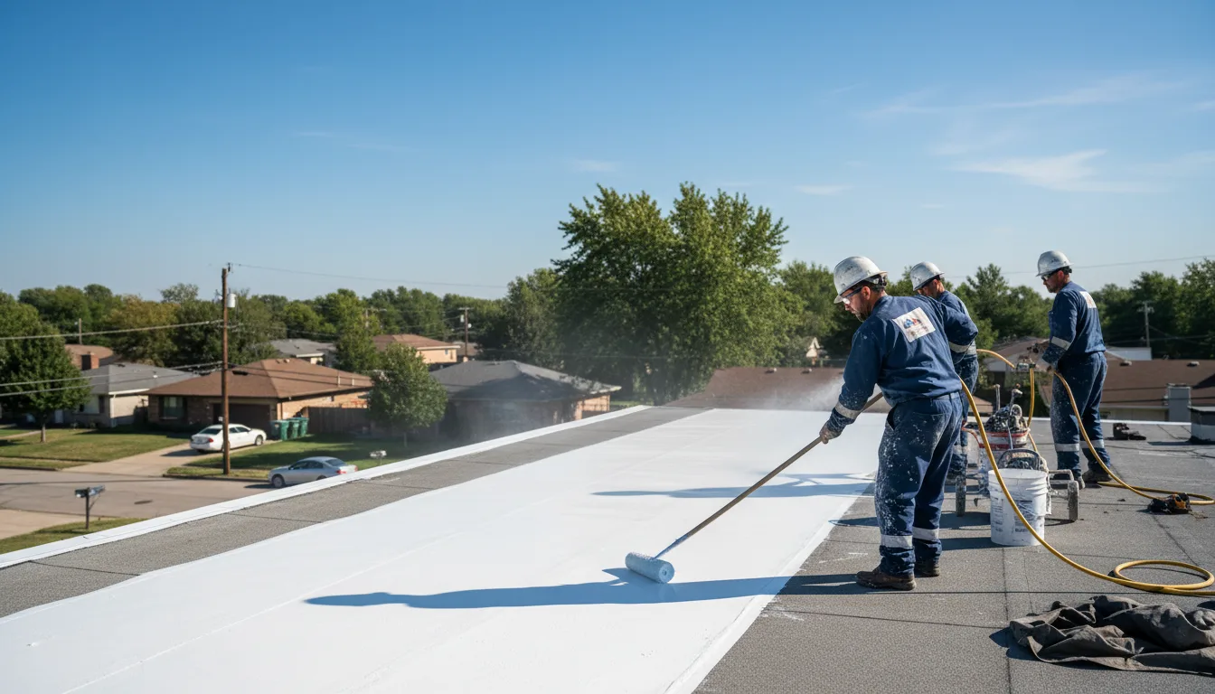Commercial roof coating in Gans, OK near me